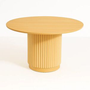 Mesa Redonda N&oacute;rdica Armon&iacute;a De 130 Cm Madera Natural
