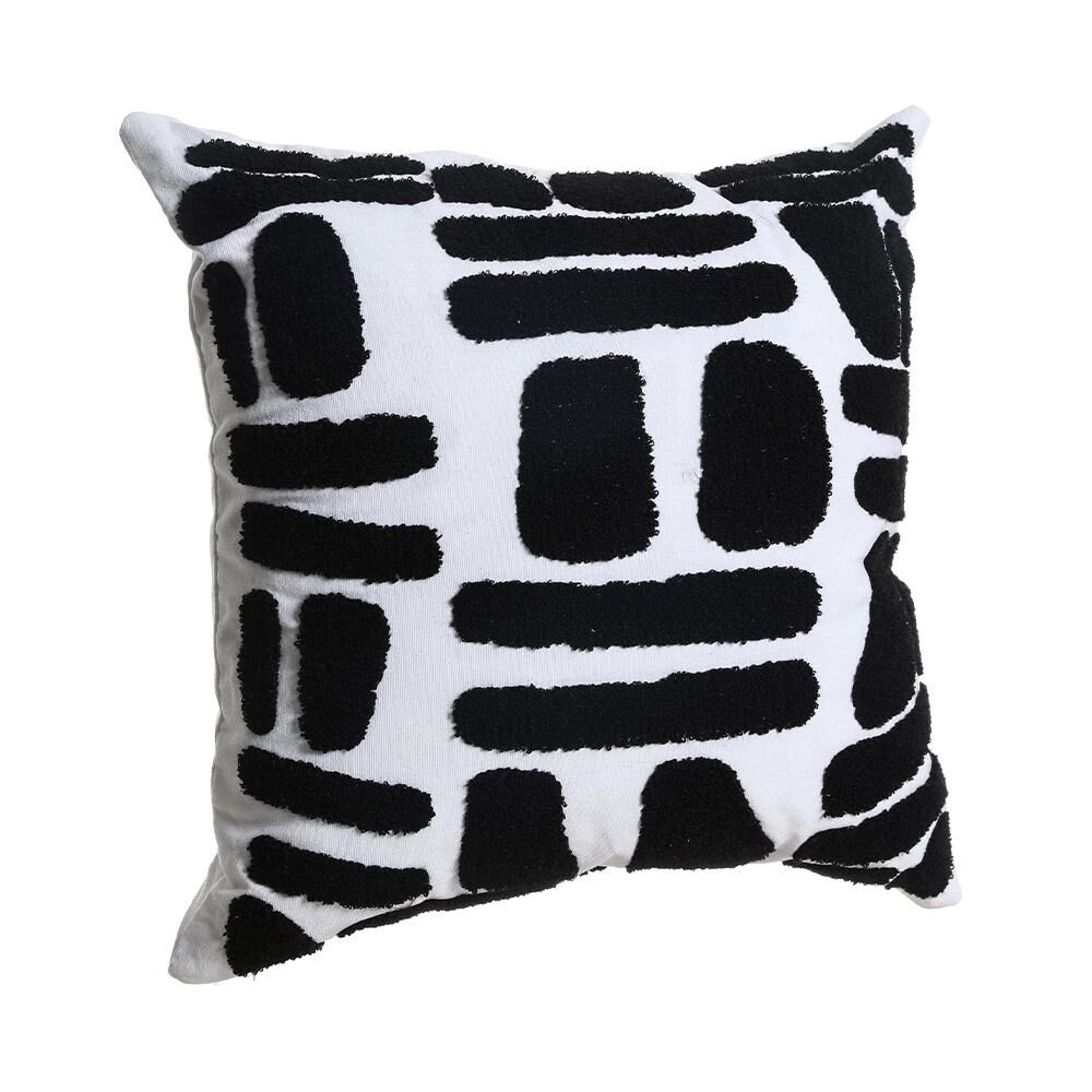 Cojin Blanco Con Dise&ntilde;o Negro Az Home / 40x40 Cm image number 3.0