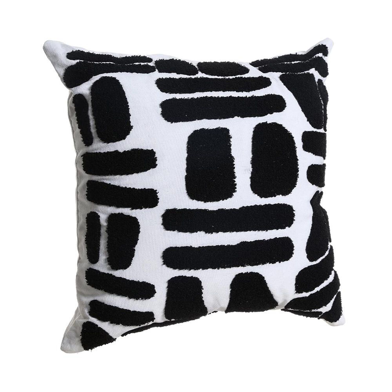 Cojin Blanco Con Dise&ntilde;o Negro Az Home / 40x40 Cm image number 3.0