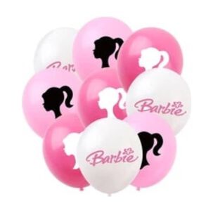 Pack Cumplea&ntilde;os Barbie Globos Toppers Cinta Y Mas