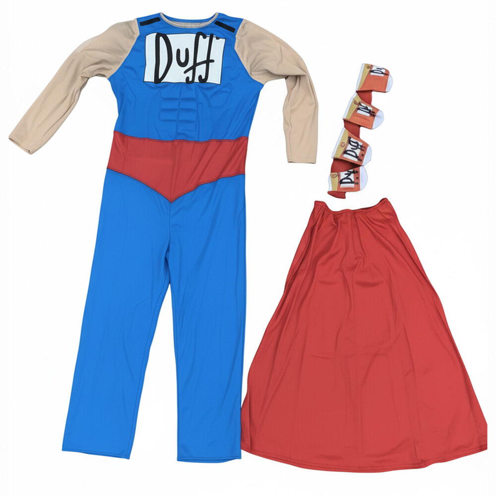 Disfraz Cosplay Duff Man Los Simpson Cerveza image number 3.0