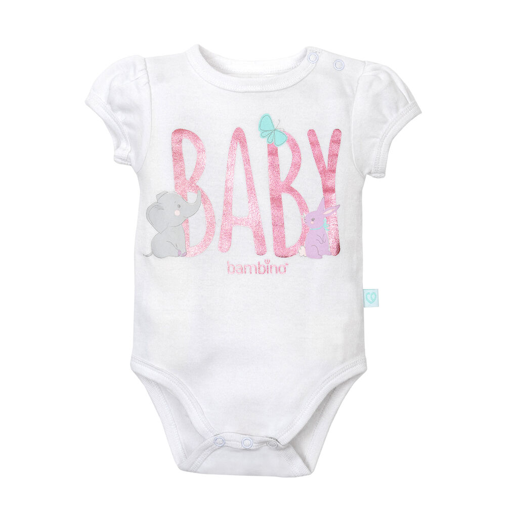 Set 2 Bodys Manga Corta Blanco Mariposa Niña image number 2.0