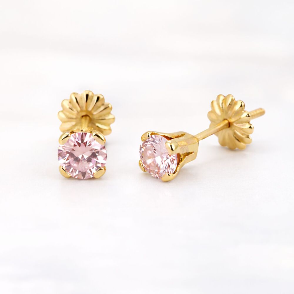Aros Chispas Con Circ&oacute;n 5mm Oro 18k Nacional No1 image number 1.0