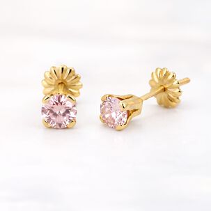 Aros Chispas Con Circ&oacute;n 5mm Oro 18k Nacional No1