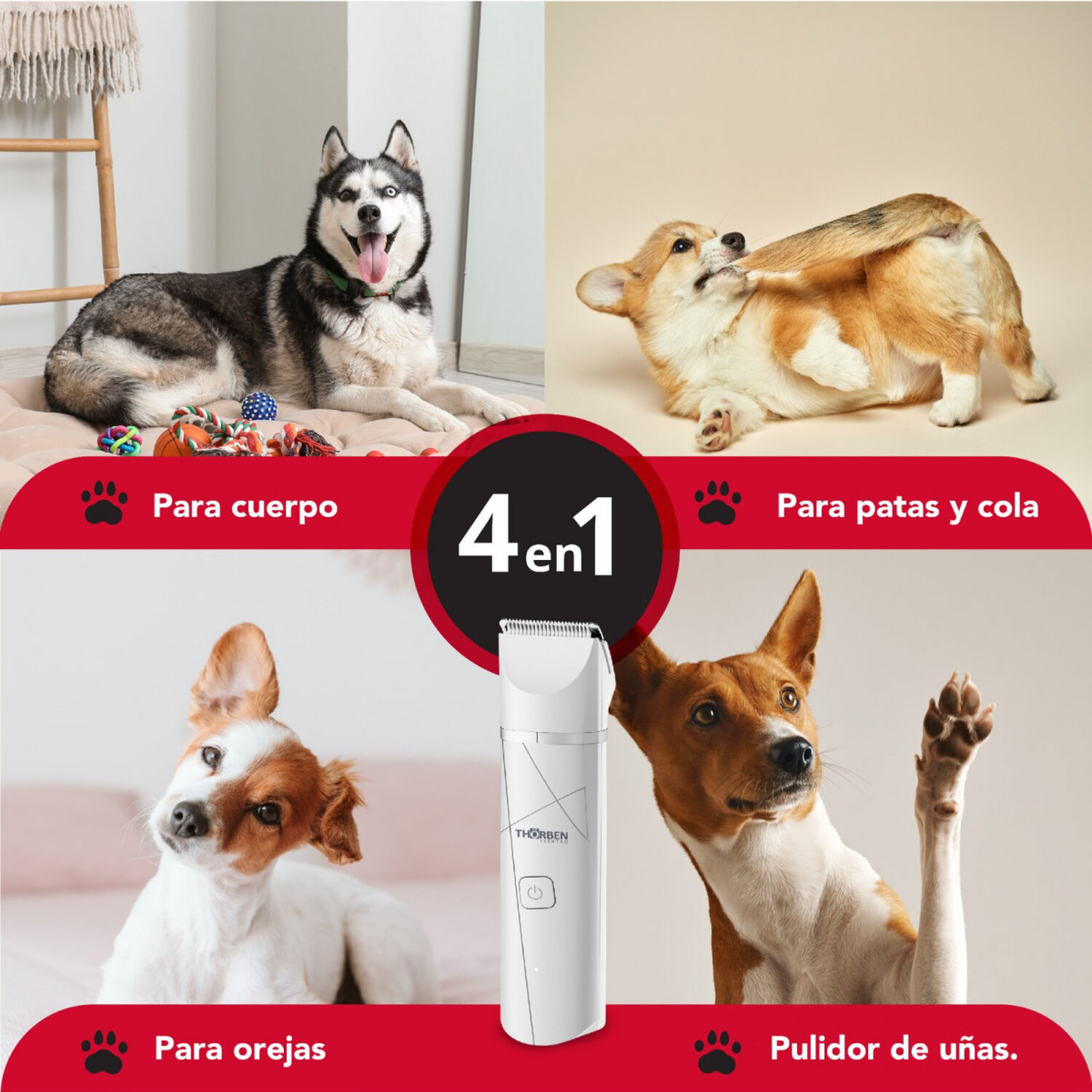 Desvelladora Thor Cordless Usb Pet Trimmer 4en1 image number 6.0