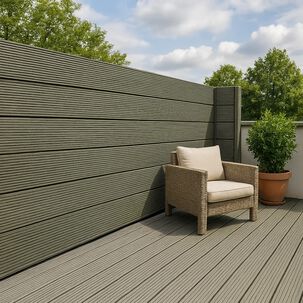 Pack De 5 Muros Separador Divisor Wpc Color Verde Pack De 5 Muros Separador Divisor Wpc Color Verde