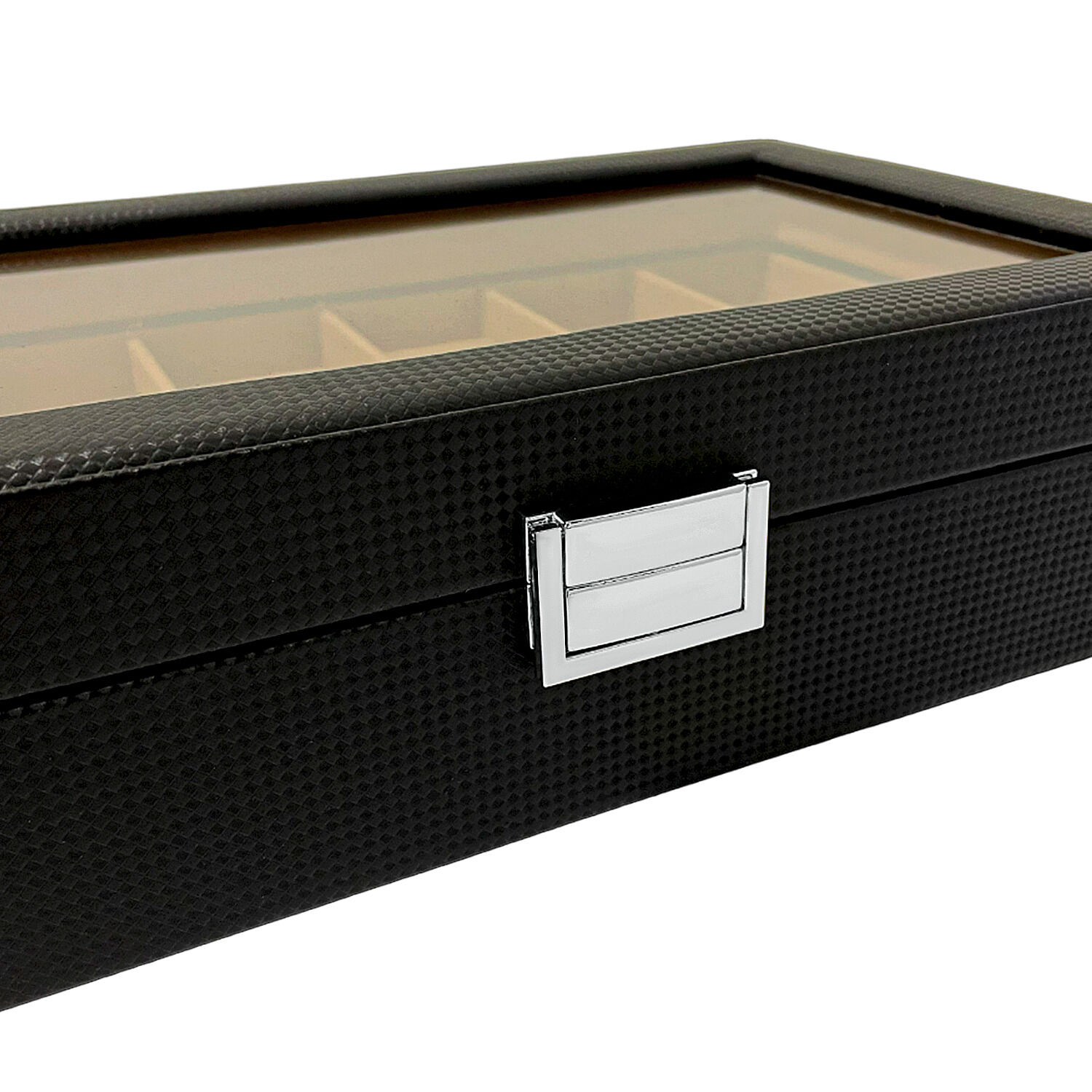 Caja Estuche Organizador 12 Relojes De Lujo Eco Cuero image number 2.0