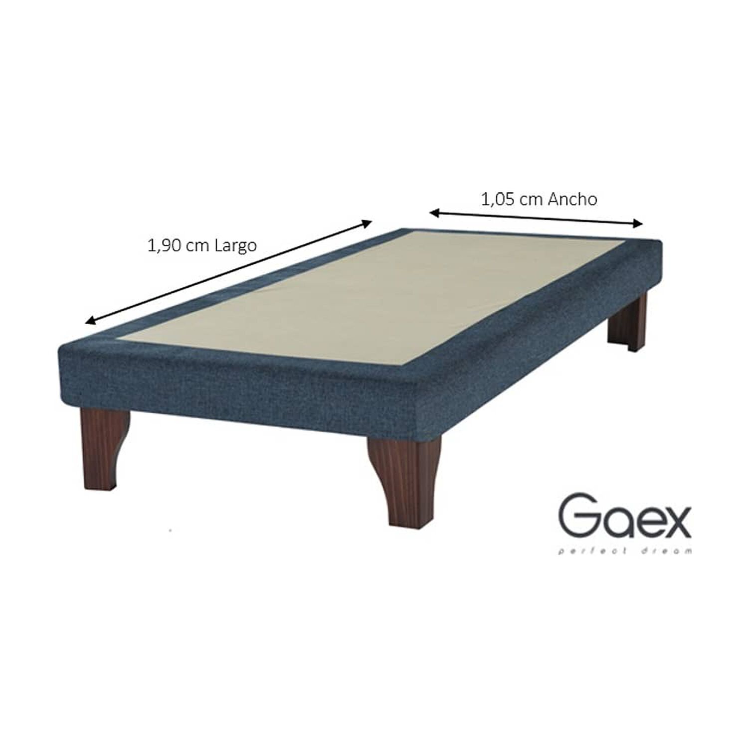 Cama Europea 1.5 Plaza 190 Respaldo Berna image number 2.0