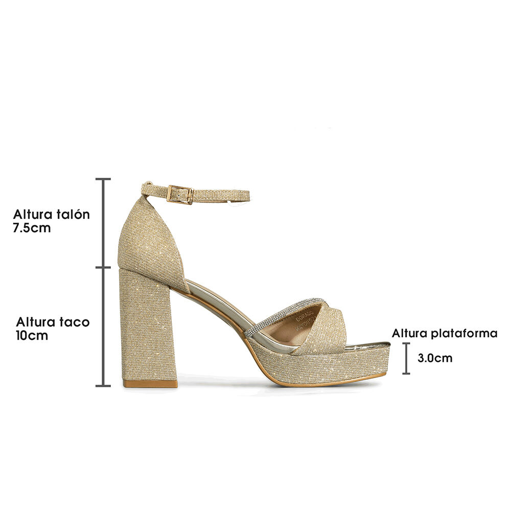 Sandalia Taco Alto Moda Mujer Weide You521 image number 5.0