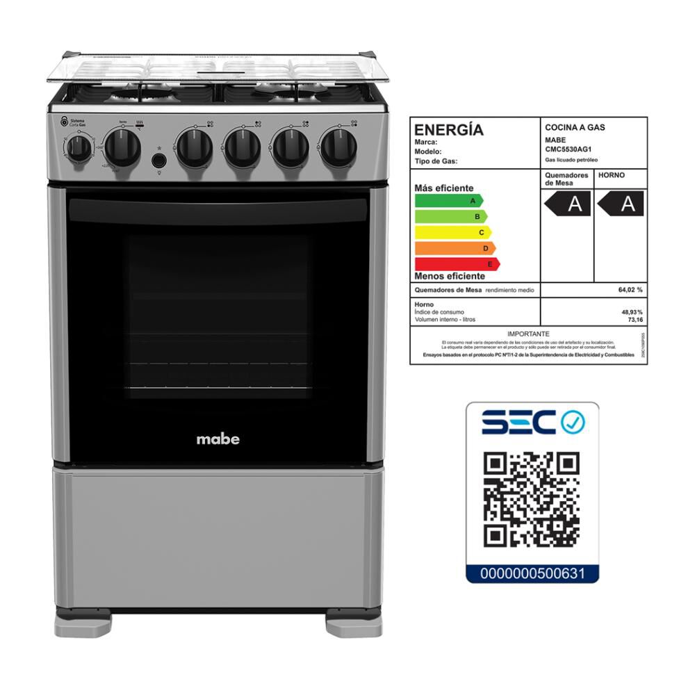 Cocina A Gas Mabe Cmc5530ag1 4 Quemadores image number 9.0