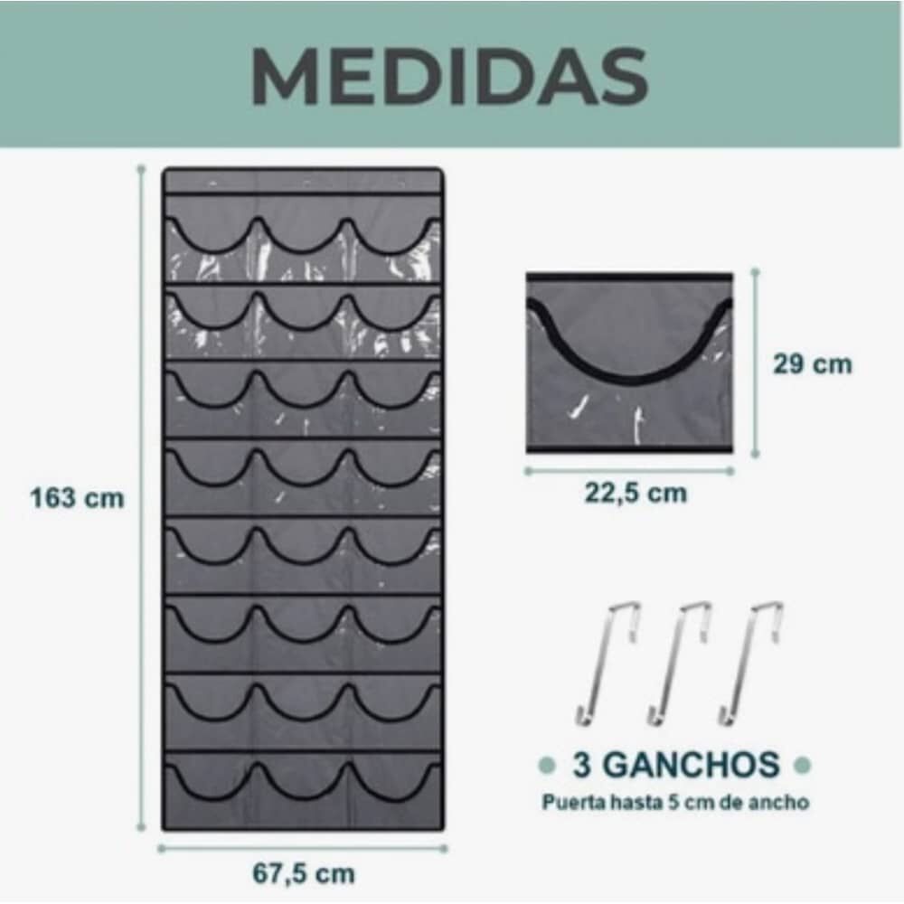 Organizador Gorras Jockey Detr&aacute;s De Puerta image number 5.0