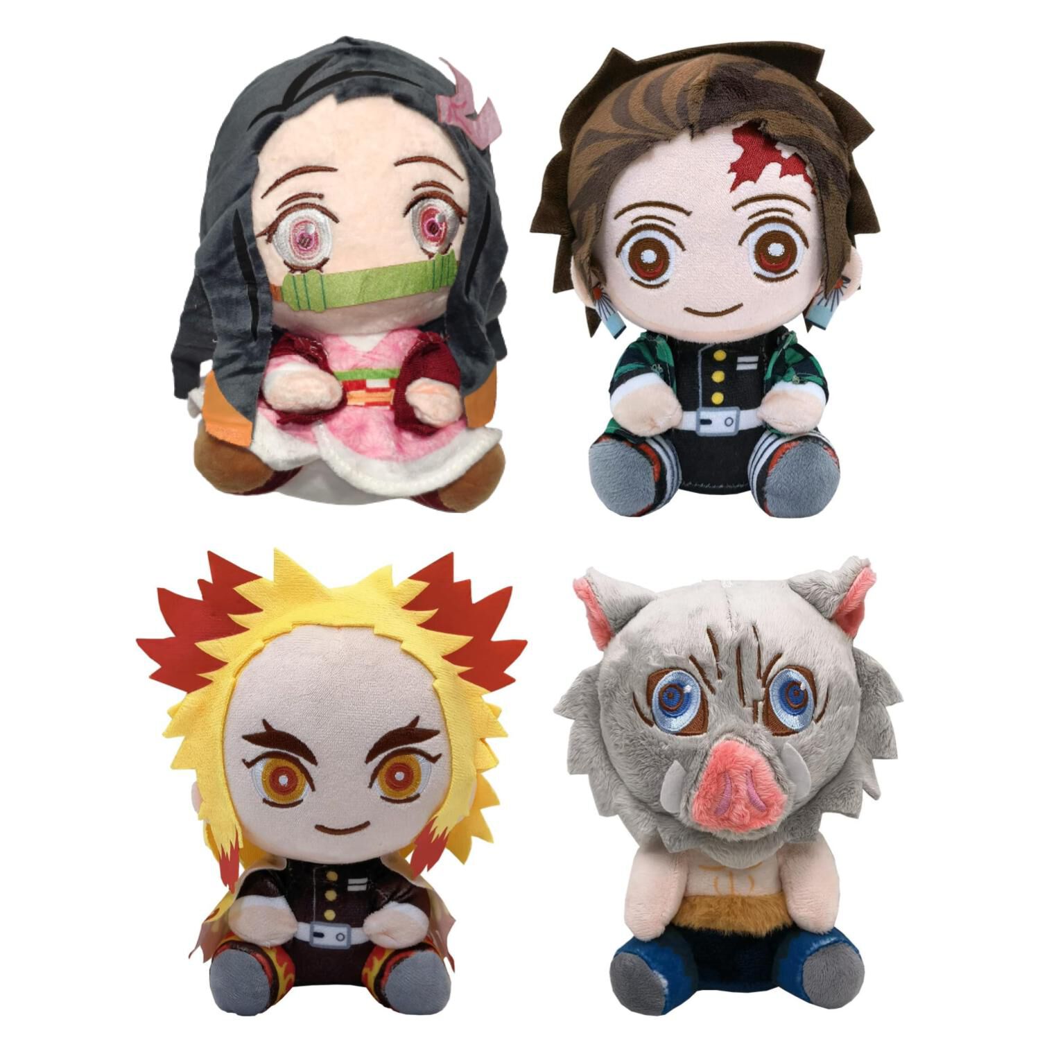 Pack 4 Peluches De 20cm Demon Slayer Anime image number 0.0