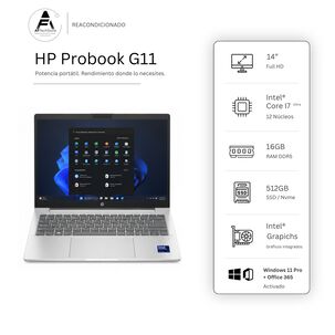 Notebook Hp 440 G11 Ultra 7 Npu/ai Boost 16gb 512gb Edici&oacute;n Exclusiva Win Office Reacondicionado