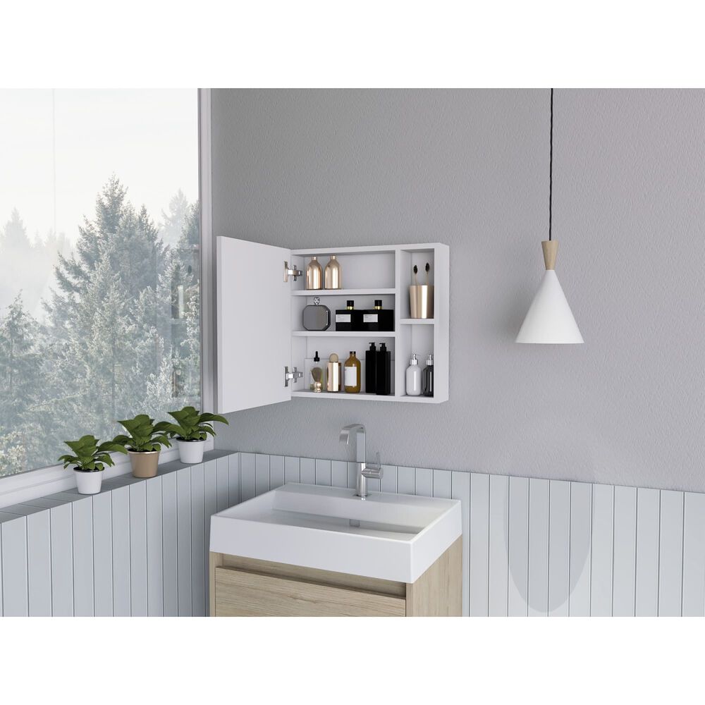 Botiquin De Ba&ntilde;o 1 Puerta 47.3x50x12.2 Cm Blanco image number 5.0