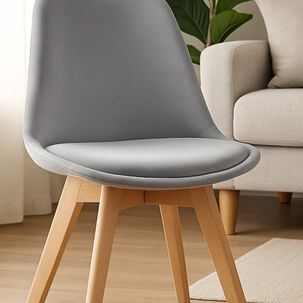 Silla Tulip Velvet Gris