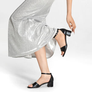 Sandalia Taco Negra Fiesta Mujer Weide Qiu238