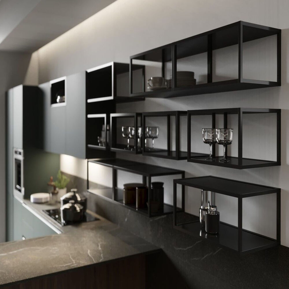 Estructura Mural Float 90x36x33 Cm Hbt Negro image number 1.0