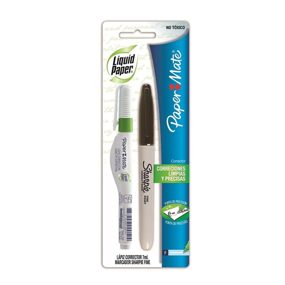 Pack X 4 Liquid Paper Lapiz Corrector + 1 Sharpie Fine Paper Mate image number 2.0