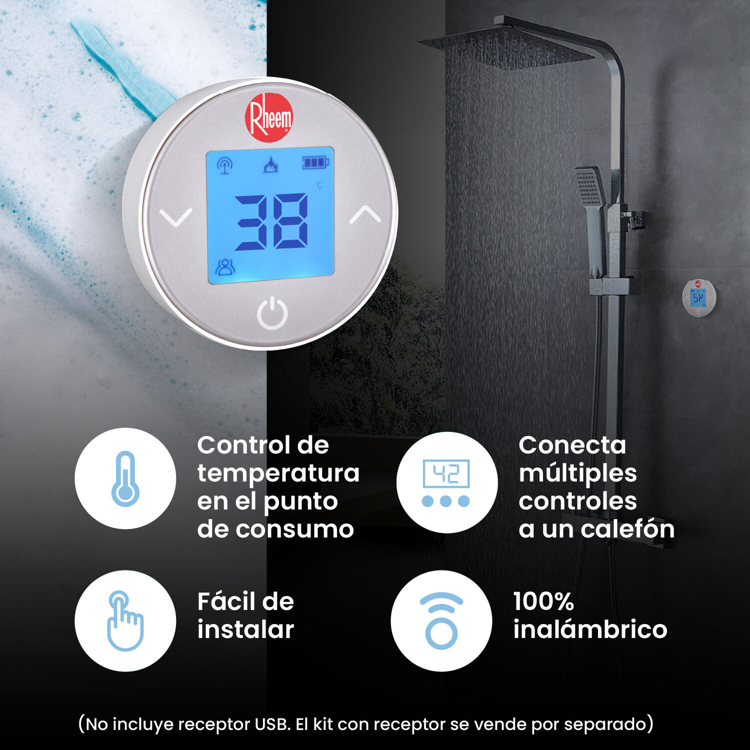 Control De Temperatura Digital Sin Receptor Usb Rheem image number 2.0