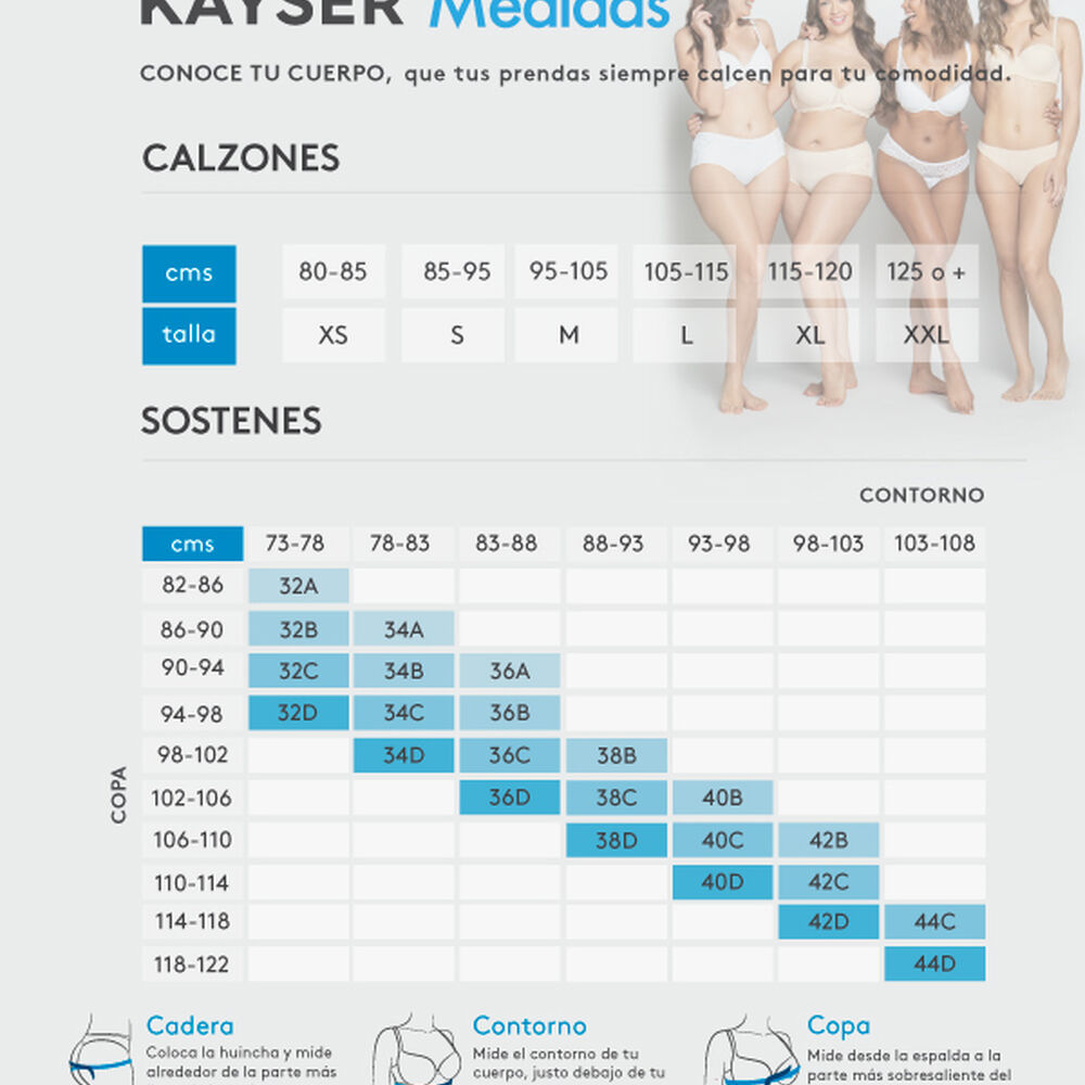 Pack 2x Sosten Microfibra P250.506-blab Kayser image number 3.0