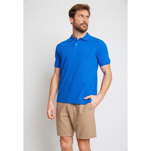 Polera Slim Lisa Manga Corta Cuello Piqué Hombre Trial