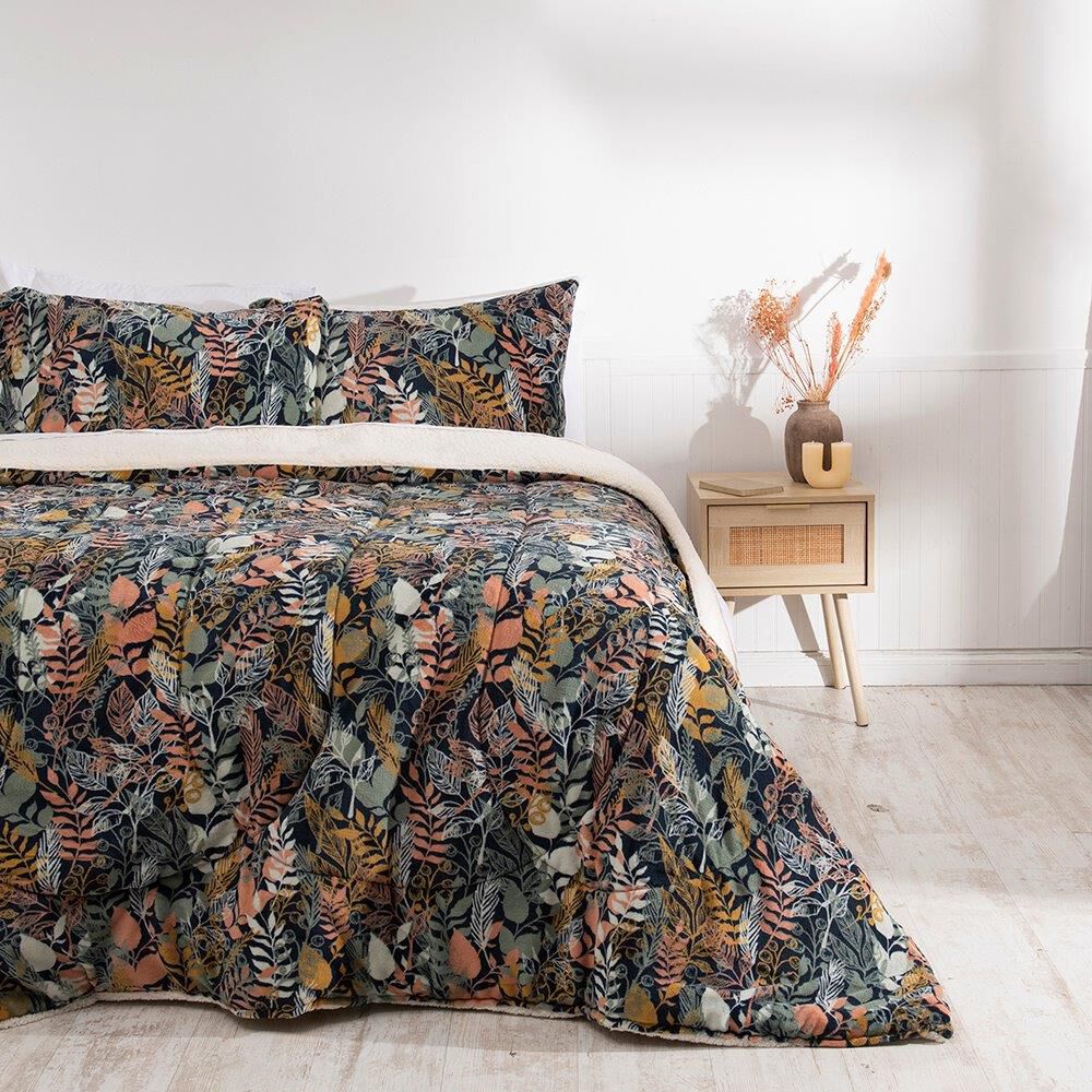 Plumon Coral Print Sherpa 2 Plazas Otoño image number 0.0