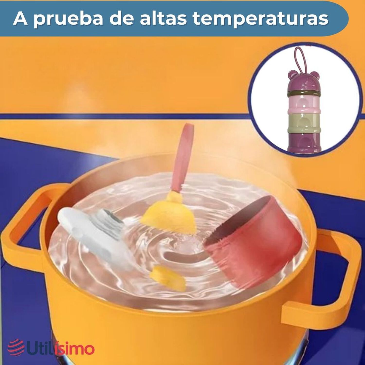 Dispensador De Alimentos Port&aacute;til Multicapa Libre De Bpa Beb&eacute;s Ni&ntilde;a image number 5.0