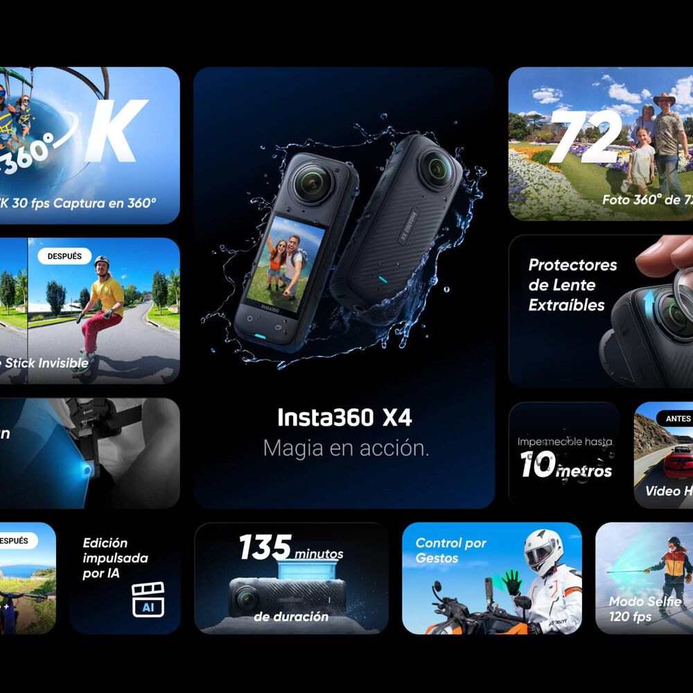 Insta360 X4 - Bastón Invisible + Protector De Lentes + Memoria 256gb image number 1.0