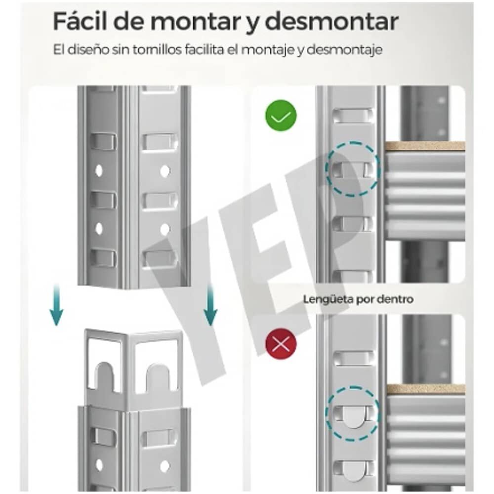 Estante Armable Plateado Cromado image number 1.0
