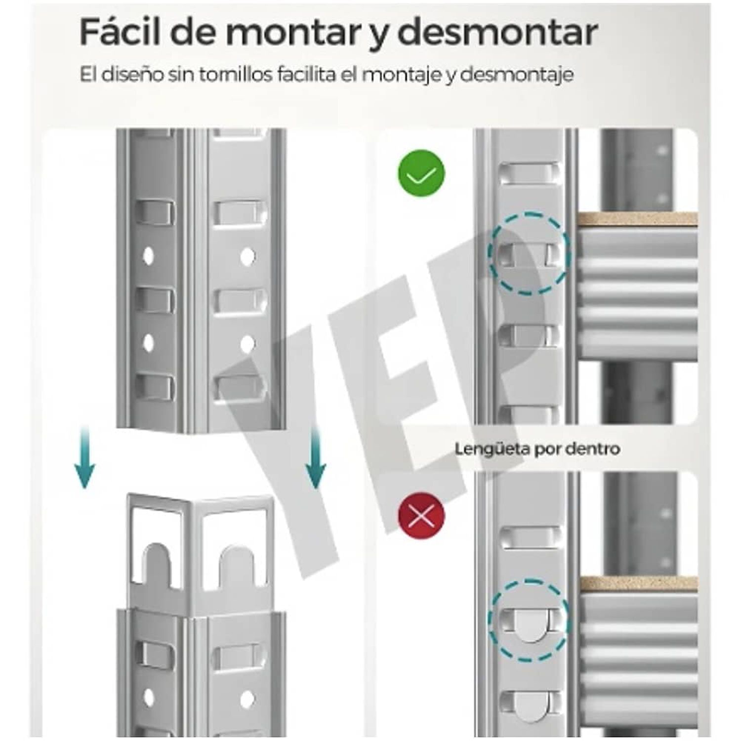 Estante Armable Plateado Cromado image number 1.0