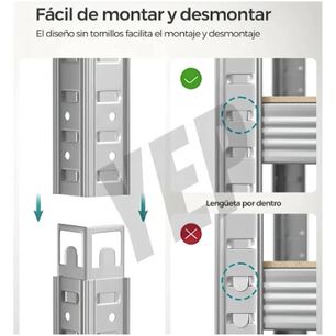 Estante Armable Plateado Cromado