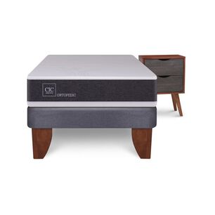 Cama Europea Cic New Ortopedic / 1.5 Plazas / Base Normal + Velador