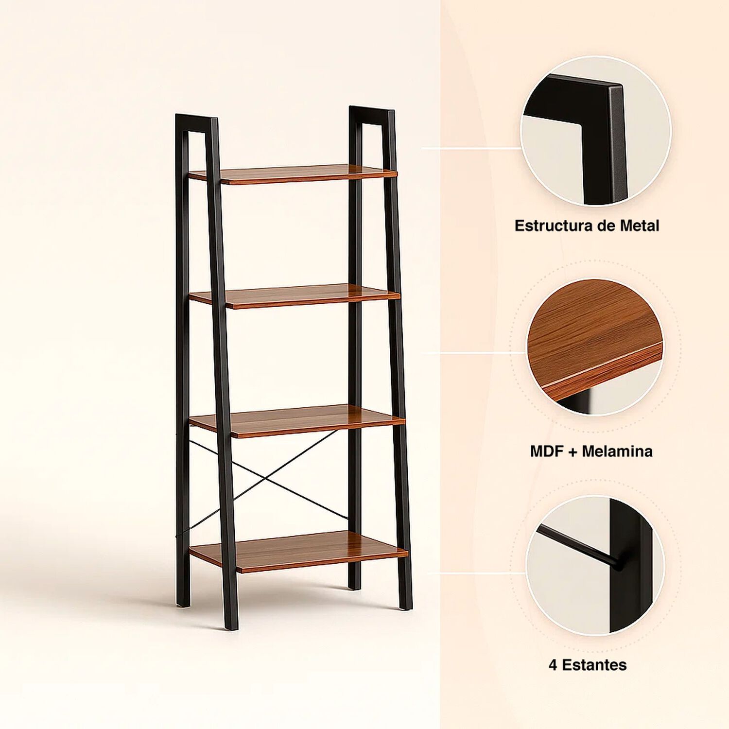 Estanter&iacute;a Industrial Loft Rack 4 Pisos 34,5x56x138.5 image number 4.0