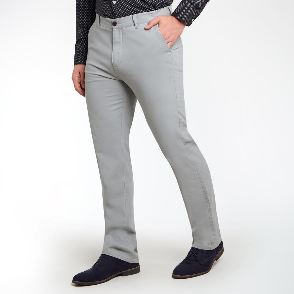 Pantalón Liso Tiro Medio Regular Hombre Herald image number 2.0
