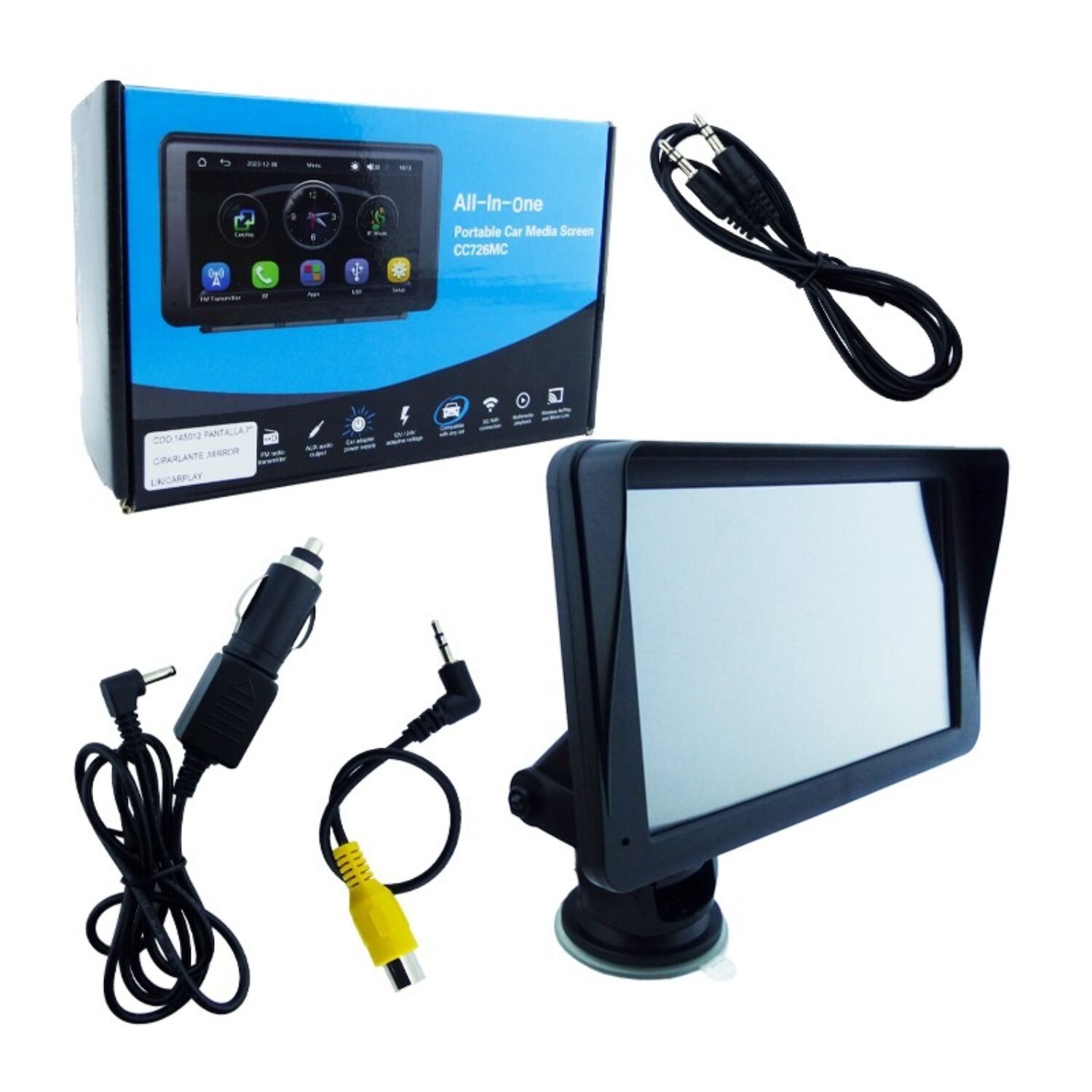 Pantalla 7 Pulg Para Auto Con Parlante, Brazo, Mirror Link Car Play/android image number 0.0