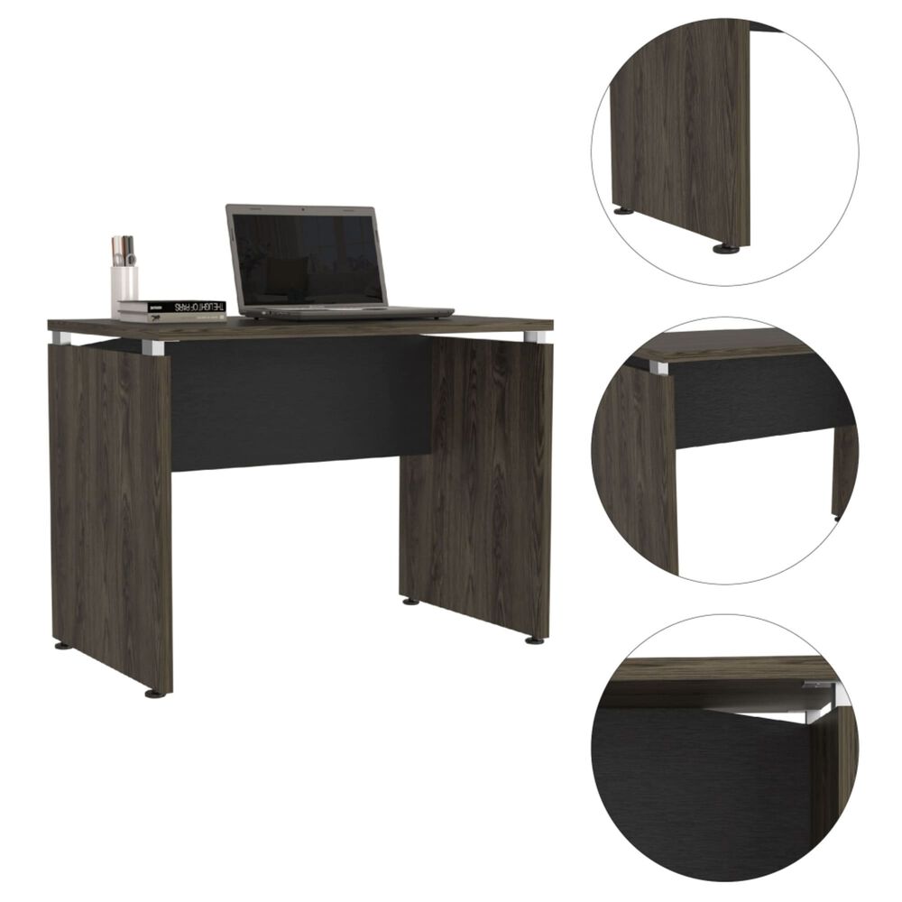 Escritorio 75x100x60 Cm Fm-007n Negro Y Caf&eacute; Oscuro image number 3.0