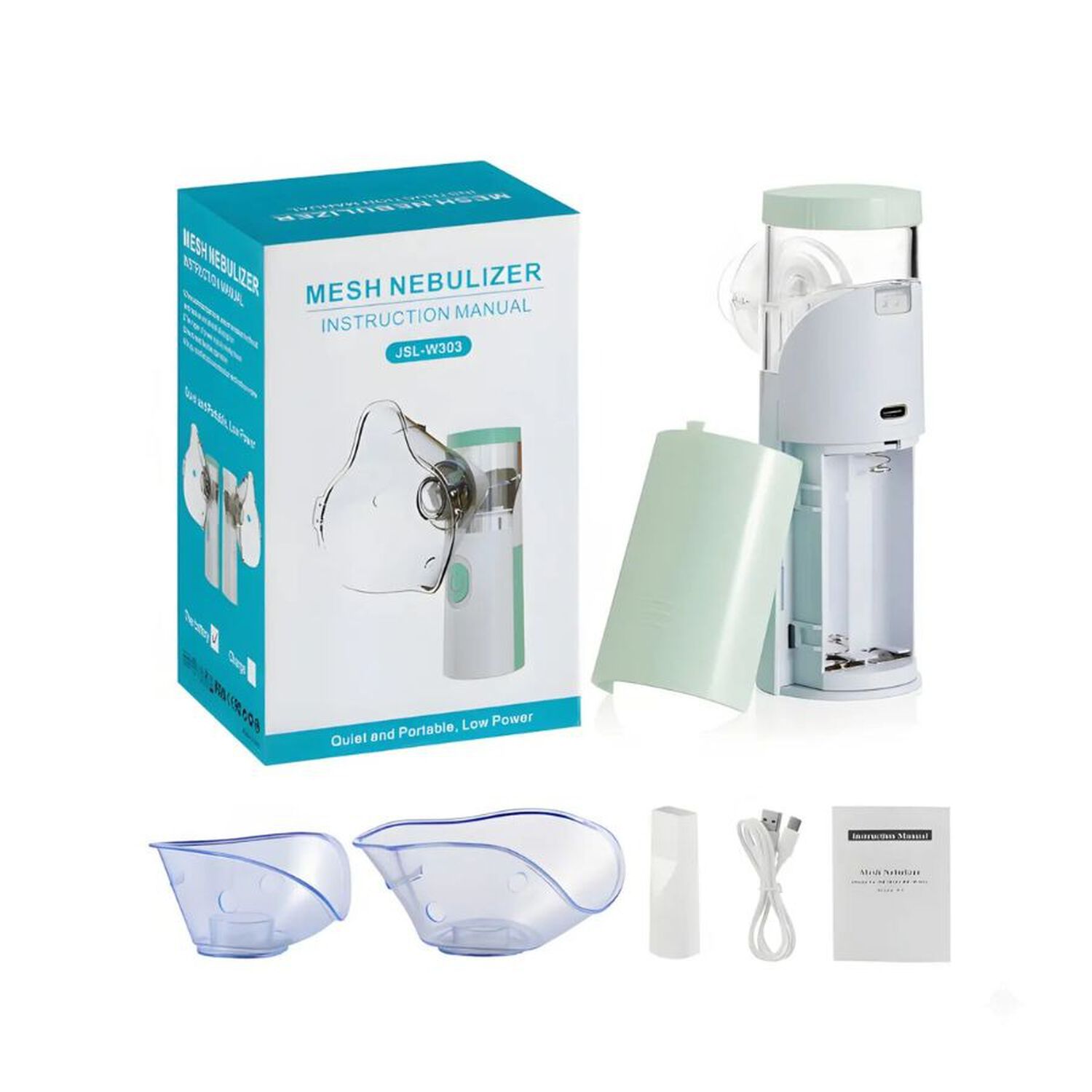 Mini Nebulizador Portatil De Malla Inhalador Adultos Y Ni&ntilde;os Verde image number 1.0