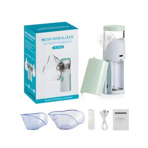 Mini Nebulizador Portatil De Malla Inhalador Adultos Y Ni&ntilde;os Verde