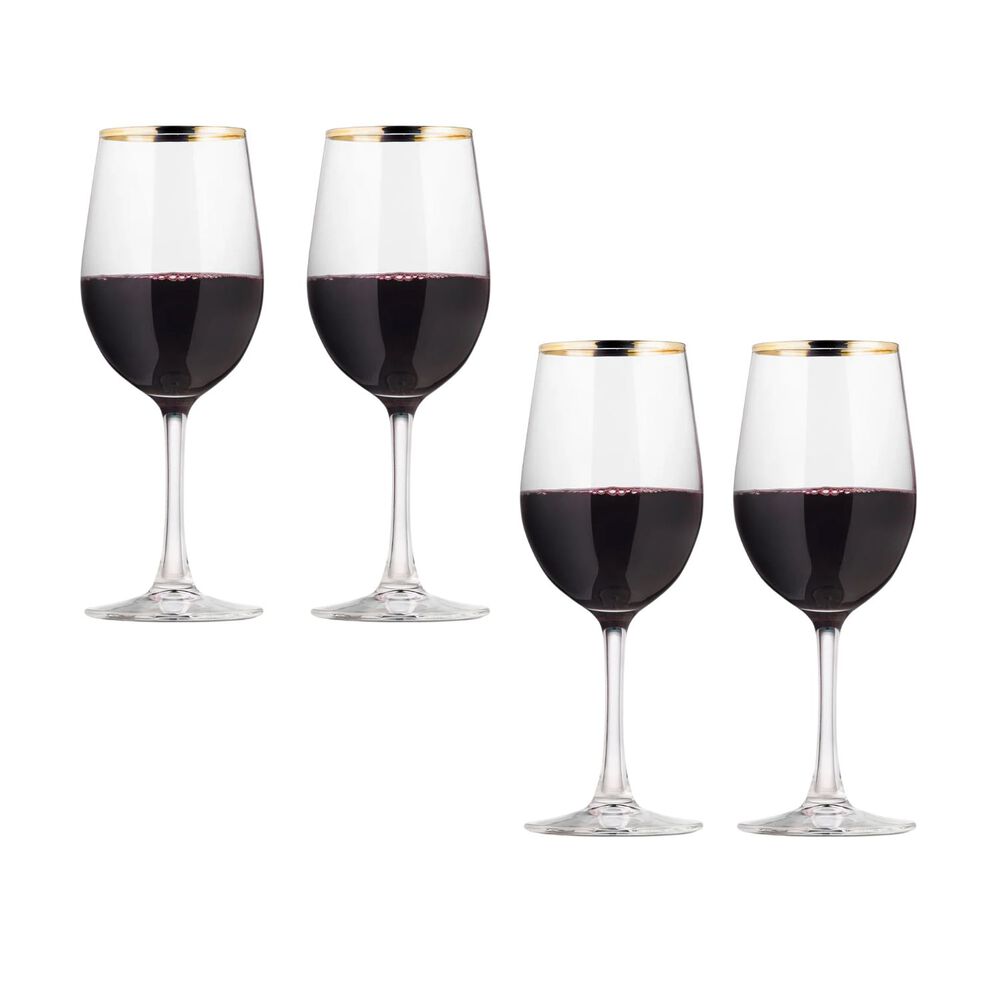 Set 4 Copas Vino 320ml Borde Dorado Allegra Elegancia Vinos image number 0.0