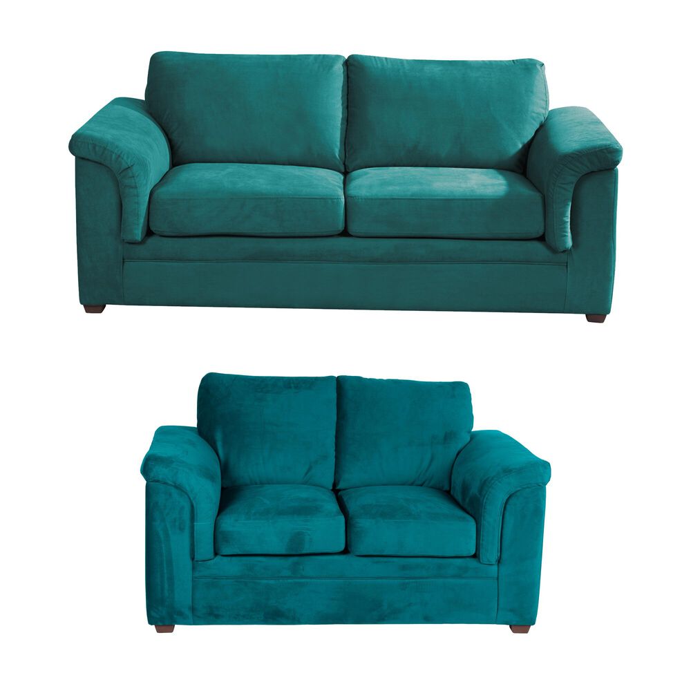 Living Ancona 3-2 Tela Velvet Turquesa image number 0.0