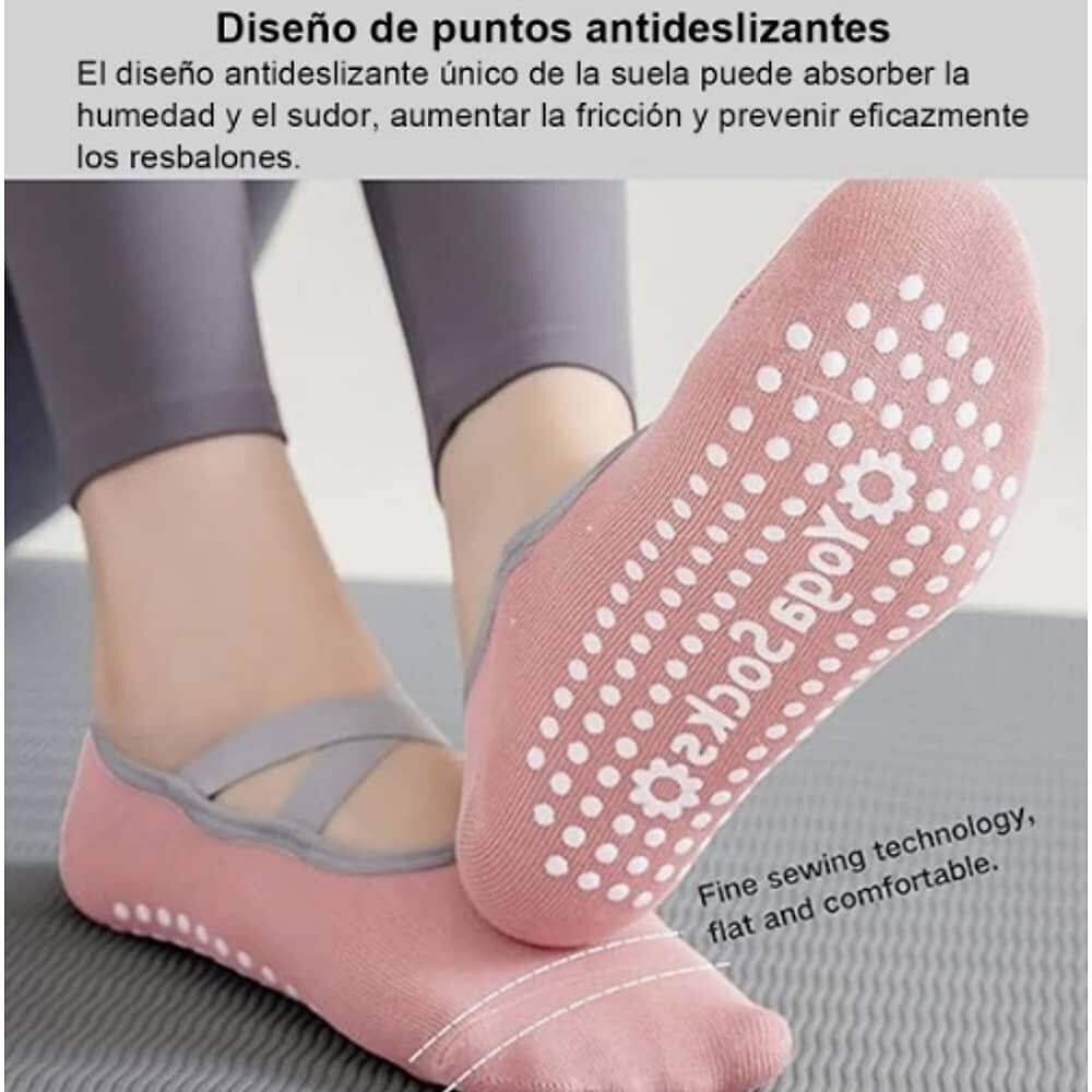 Calcetines Antideslizantes Yoga Pilates Set 5 Pares image number 3.0