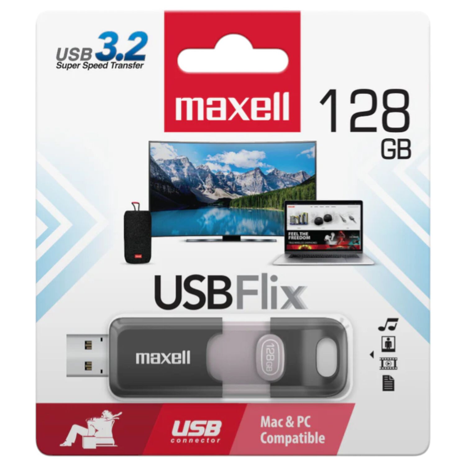 Pendrive Maxell Flix 128gb Usb 3.2 High Speed image number 3.0