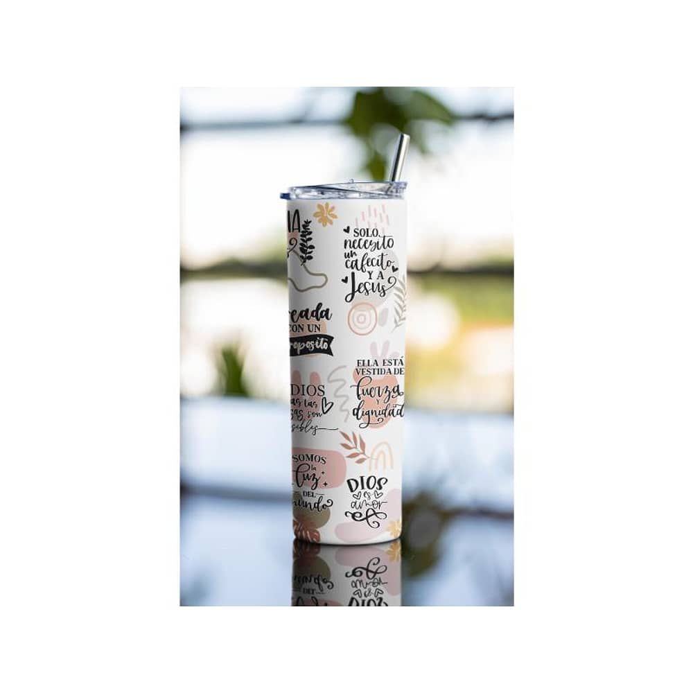 Termo Botella T&eacute;rmica Cristiano Creado Con Un Prop&oacute;sito Frases image number 3.0