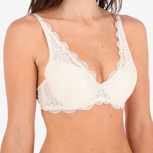 Sosten Copas Encaje Doble Push Up Flores Mujer 13121-97