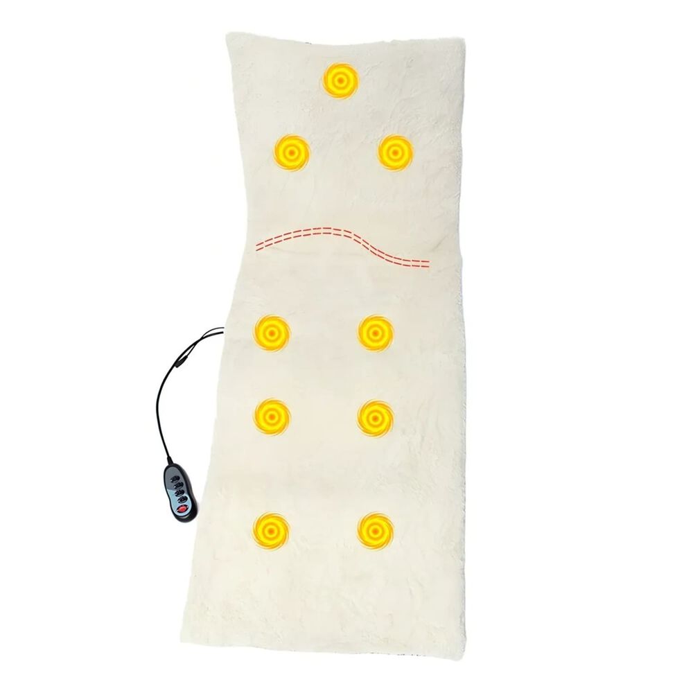 Masajeadora Espalda 9 Puntos Colchoneta Con Calor Blanco/negro image number 5.0