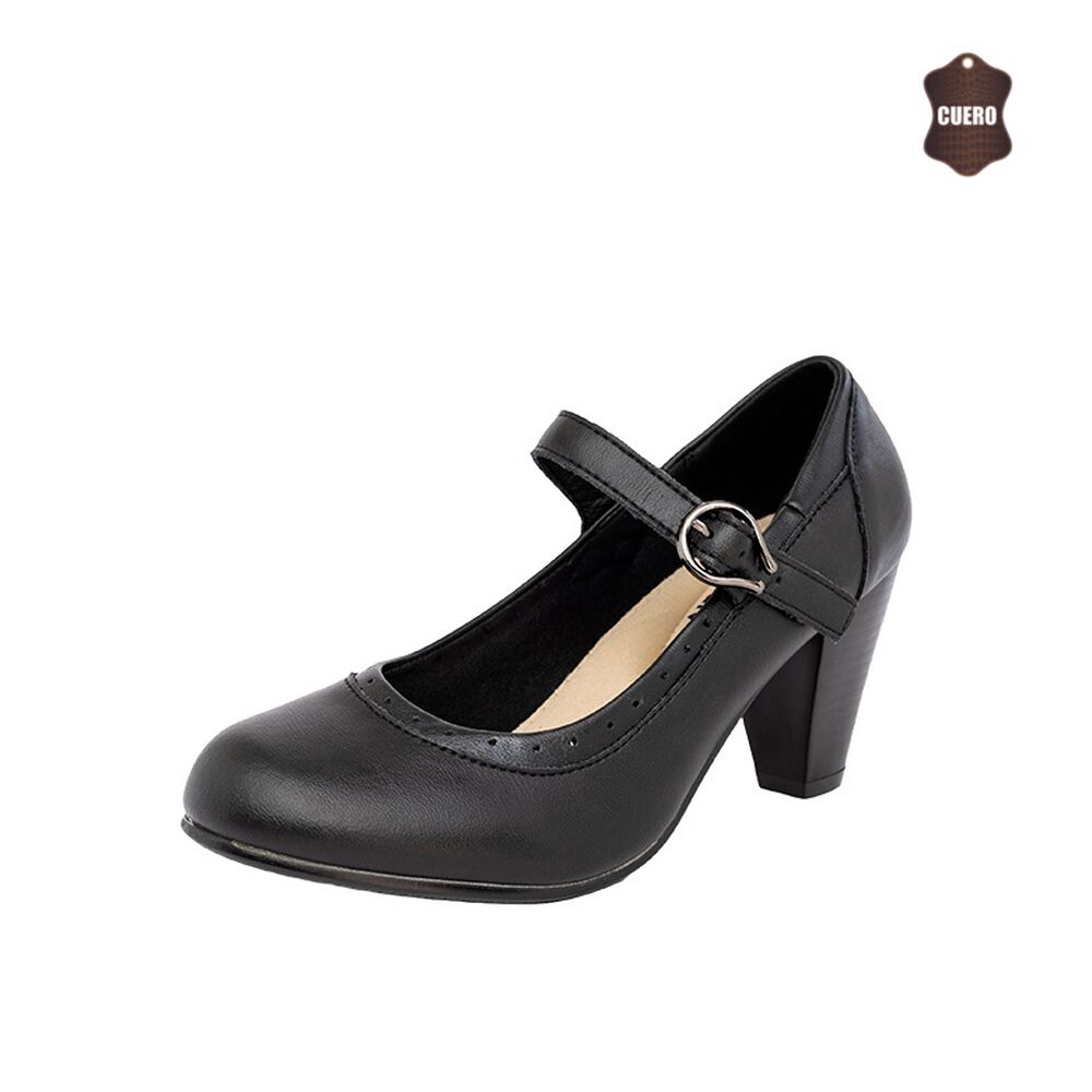 Zapato De Cuero Cueca Chilota Negro Alquimia image number 0.0