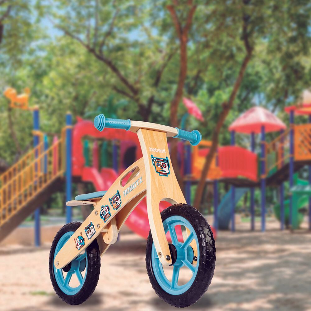 Bicicleta De Equilibrio Aprendizaje Madera Robot Celeste Bebesit image number 9.0