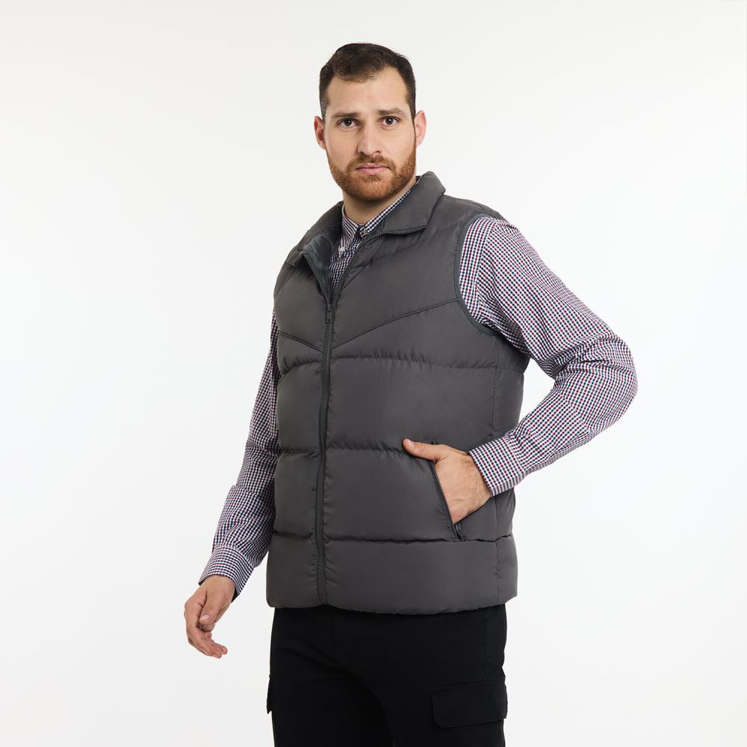 Chaqueta Regular Sin Mangas Cuello Alto Hombre Herald image number 2.0