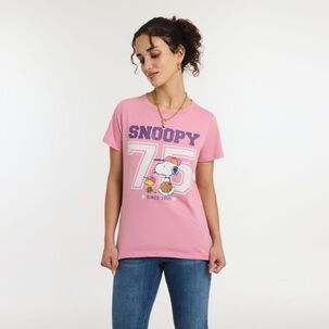 Polera Snoopy Manga Corta Cuello Redondo Mujer Freedom