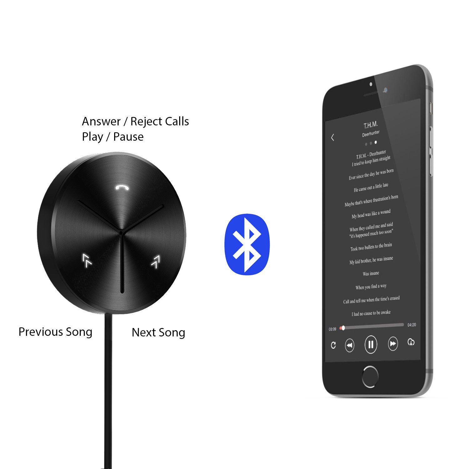Aukey Kit Receptor Inal&aacute;mbrico Para M&oacute;vil Negro Br-c8 image number 3.0